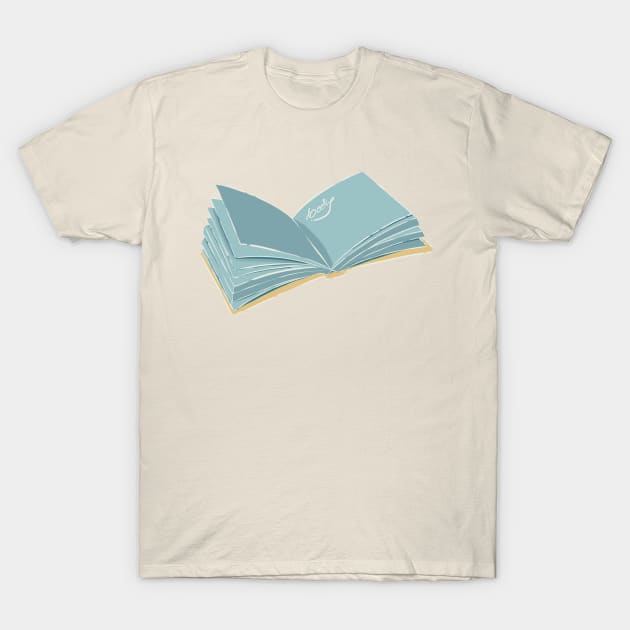 Teal Book T-Shirt by Naara